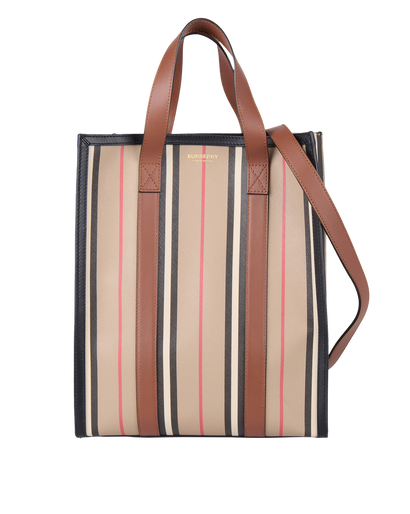 Small Icon Stripe Tote Bag, front view